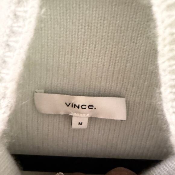 VINCE M $445 Plush Cashmere Funnel-Neck Sweater - Picture 5 of 8